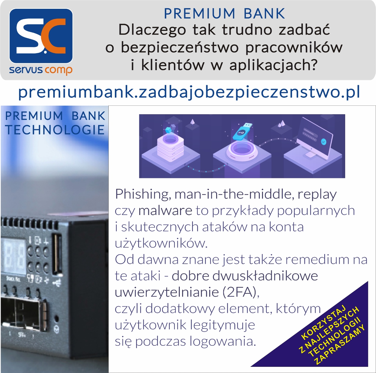 Nowa metoda implementacji uwierzytelnienia 2FA premiumbank.zadbajobezpieczenstwo.pl