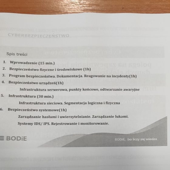 Szkolenie Zasady Przestrzegania Cyberbezpieczeństwa w Strukturach Banku Spółdzielczego Servus Comp