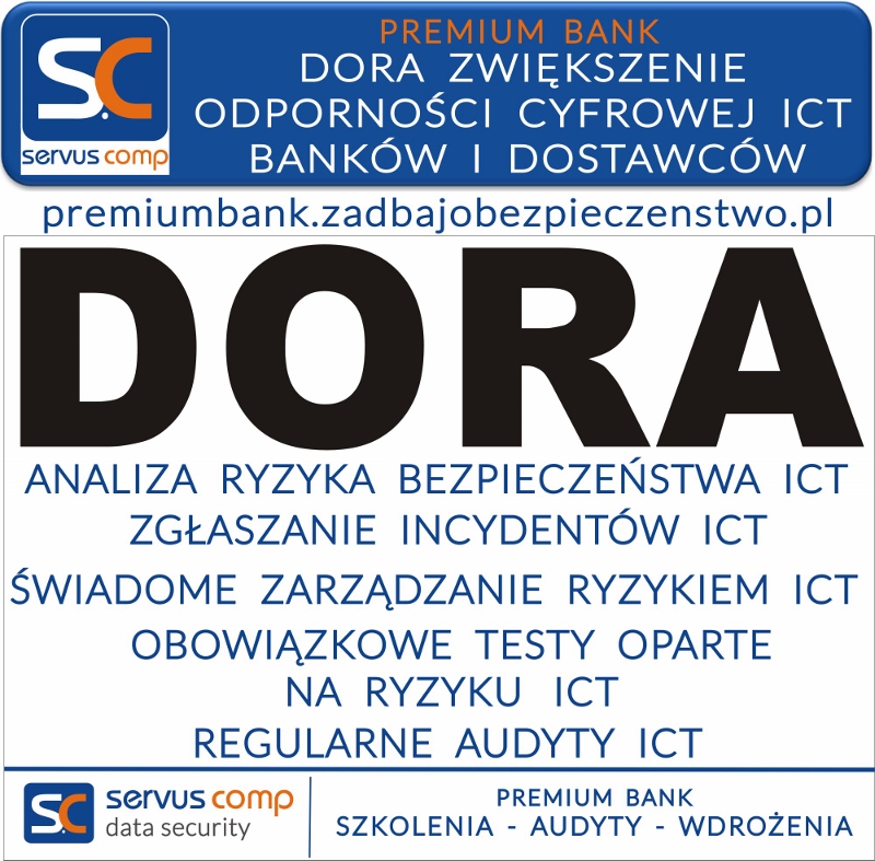 DORA ZWIĘKSZENIE ODPORNOŚCI CYFROWEJ ICT BANKÓW I DOSTAWCÓW