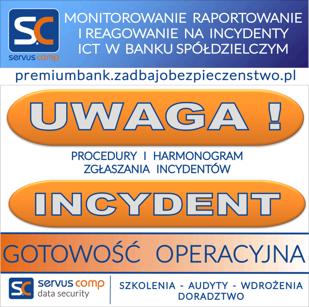 MONITOROWANIE RAPORTOWANIE I REAGOWANIE NA INCYDENTY ICT W BANKU SPÓŁDZIELCZYM