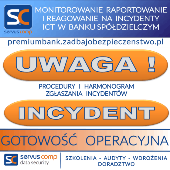 MONITOROWANIE RAPORTOWANIE I REAGOWANIE NA INCYDENTY ICT W BANKU SPÓŁDZIELCZYM
