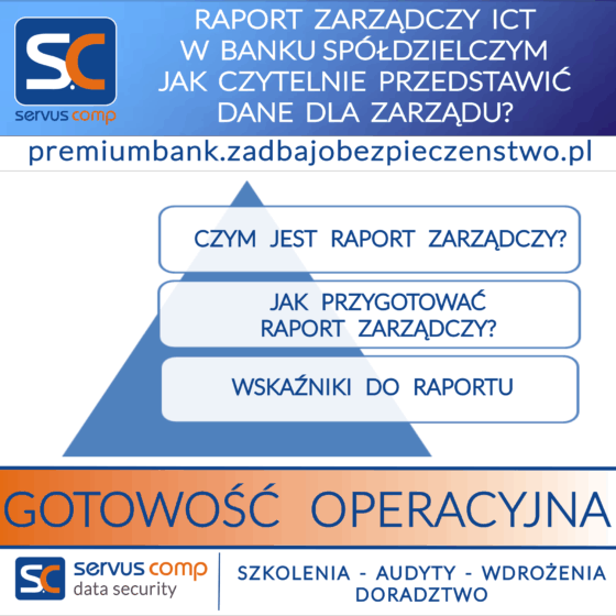 RAPORT ZARZĄDCZY ICT W BANKU SPÓŁDZIELCZYM JAK CZYTELNIE PRZEDSTAWIĆ DANE DLA ZARZĄDU