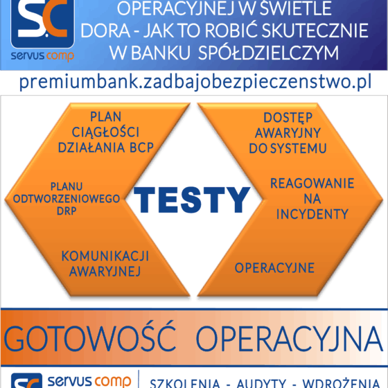 TESTOWANIE ODPORNOŚCI OPERACYJNEJ W ŚWIETLE DORA - JAK TO ROBIĆ SKUTECZNIE W BANKU SPÓŁDZIELCZYM