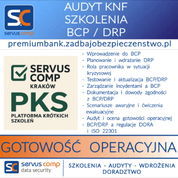 AUDYT KNF SZKOLENIA BCP DRP