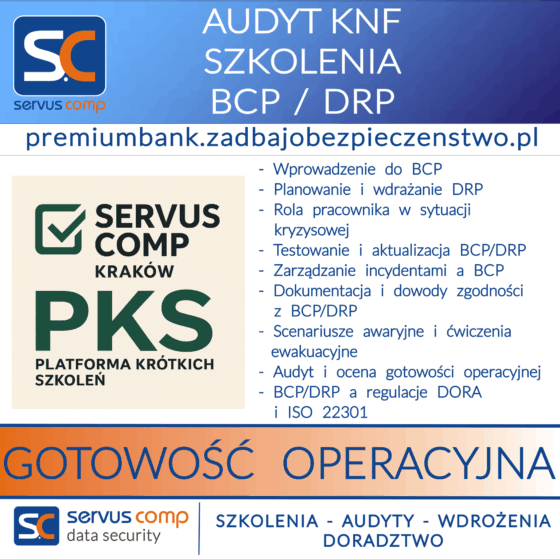 AUDYT KNF SZKOLENIA BCP DRP