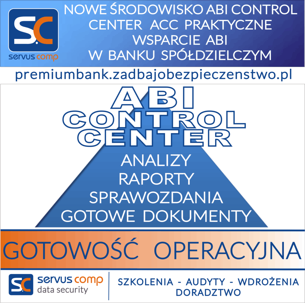 Nowe środowisko ABI Control Center ACC praktyczne wsparcie ABI w Banku Spółdzielczym