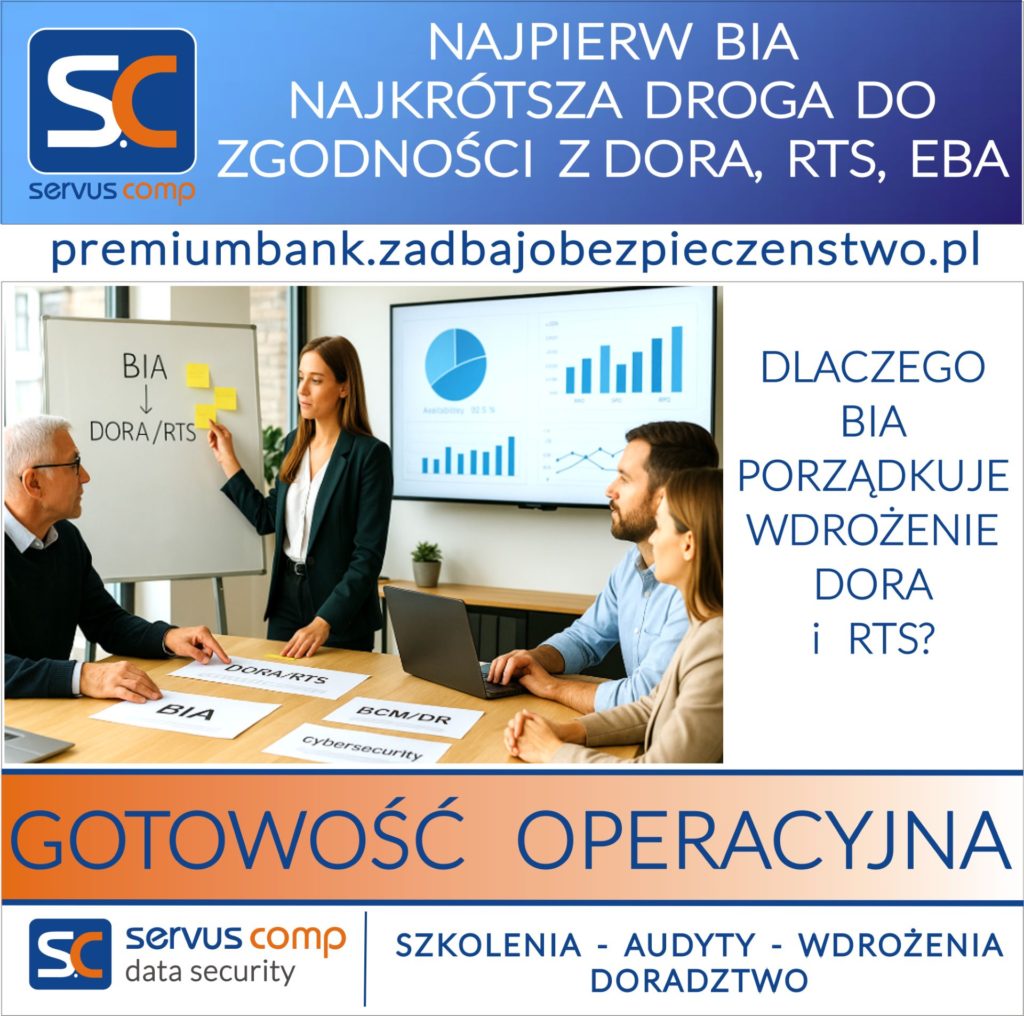 NAJPIERW BIA - NAJKRÓTSZA DROGA DO ZGODNOŚCI Z DORA, RTS, EBA