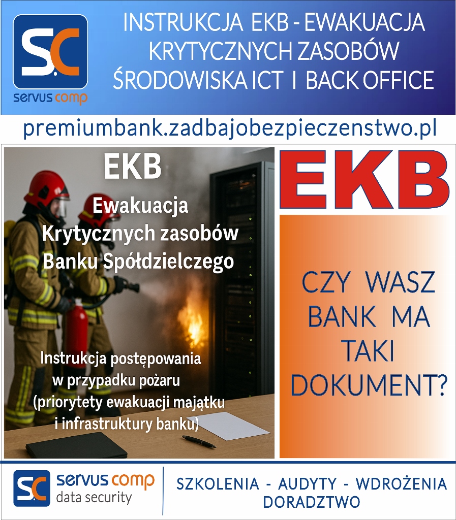 INSTRUKCJA EKB - EWAKUACJA KRYTYCZNYCH ZASOBÓW ŚRODOWISKA ICT I BACK OFFICE