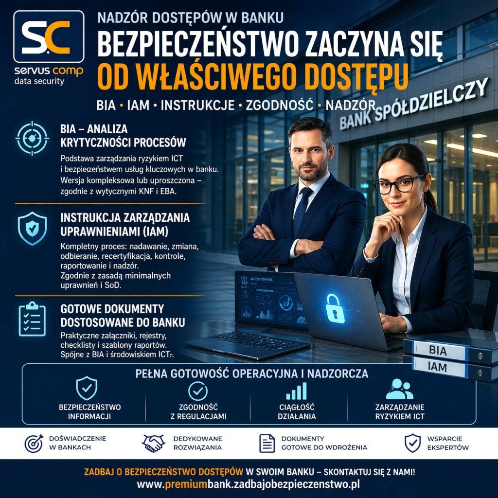 BIA, IAM i instrukcja zarządzania uprawnieniami w banku spółdzielczym. Dlaczego te dokumenty trzeba dziś traktować jako jeden spójny obszar?