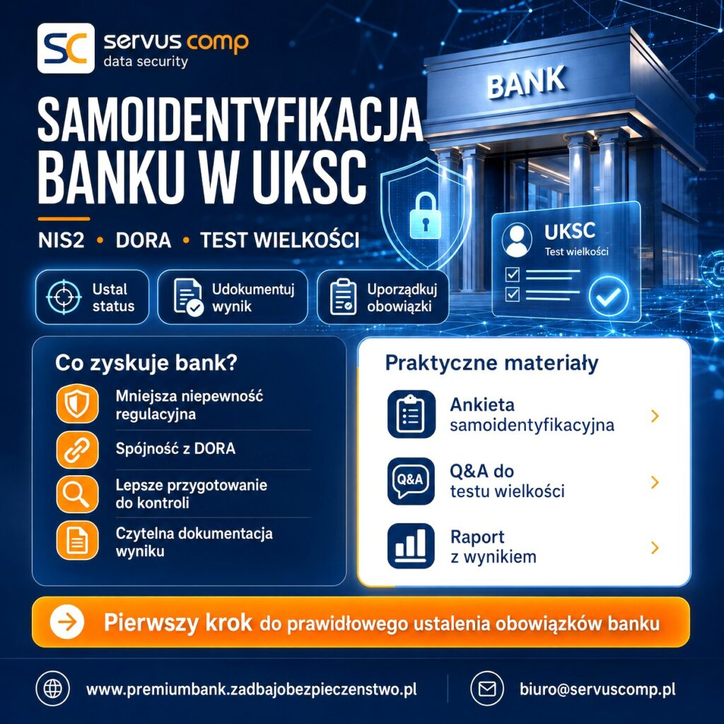 Samoidentyfikacja banku w UKSC: jak prawidłowo ustalić status banku i udokumentować wynik?