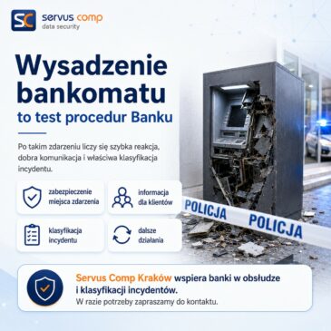 Wysadzenie bankomatu procedury reakcji