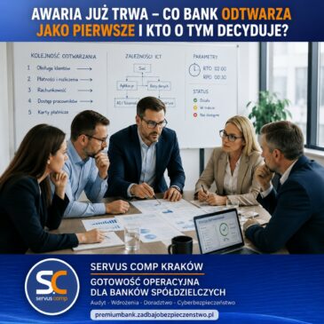 Awaria już trwa – co bank odtwarza jako pierwsze i kto o tym decyduje?