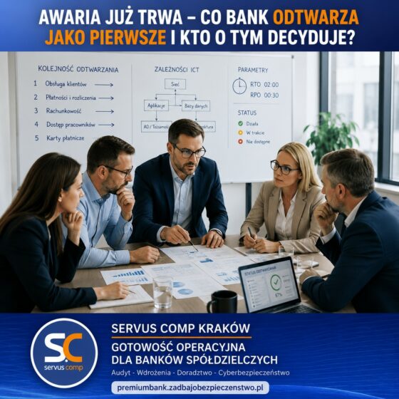 Awaria już trwa – co bank odtwarza jako pierwsze i kto o tym decyduje?