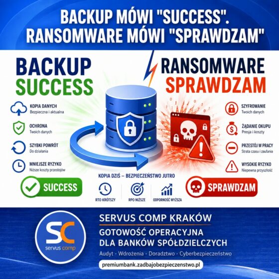 Backup mówi „SUCCESS”. Ransomware mówi „SPRAWDZAM”