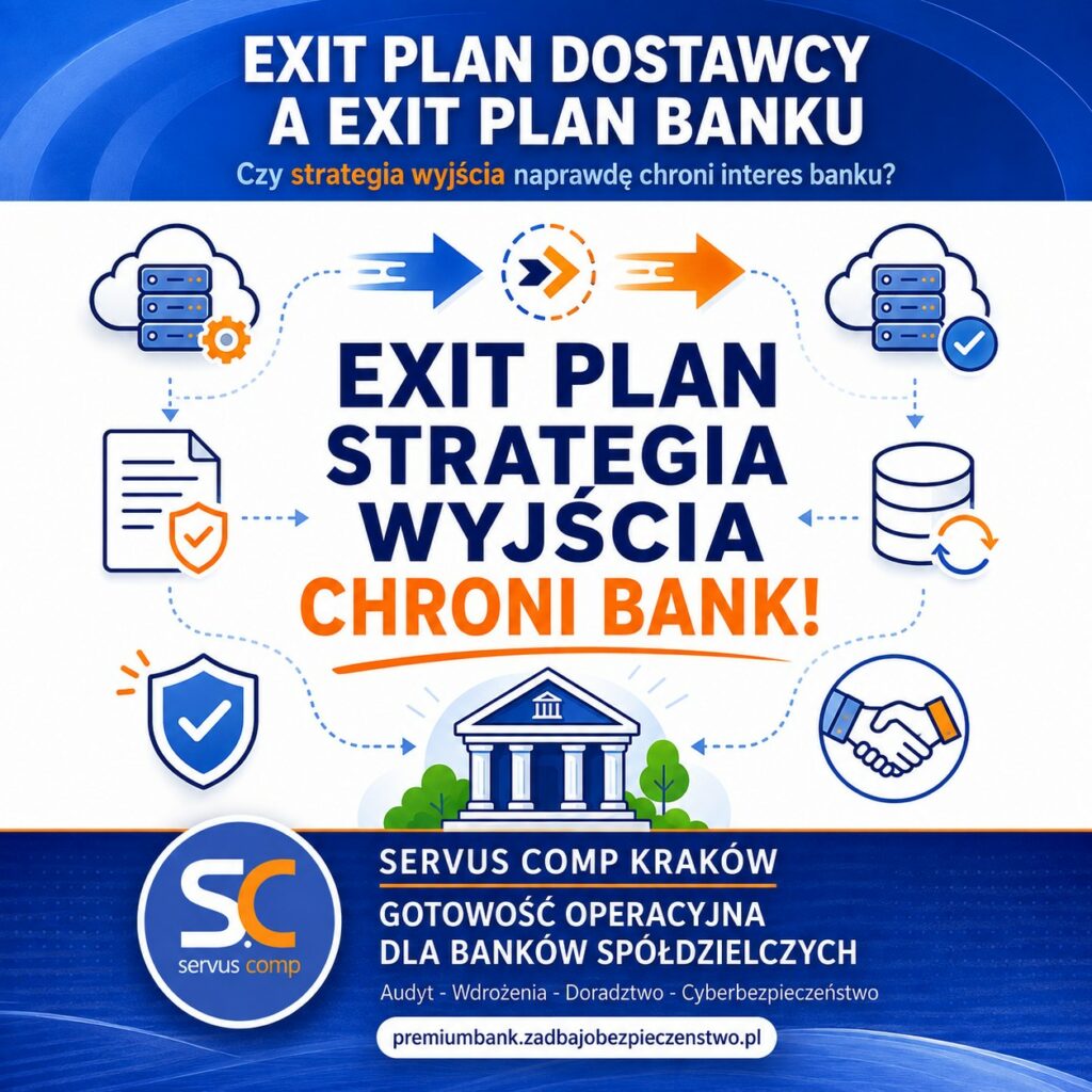 Exit plan dostawcy a exit plan banku – czy strategia wyjścia naprawdę chroni interes banku?